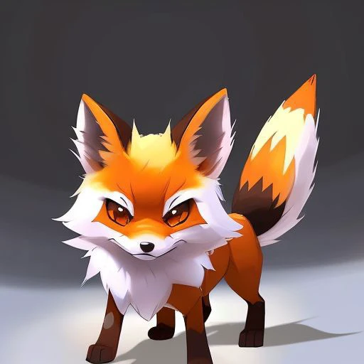 (samdoesarts style:1.3) a cute jade (metal:1.2) fox Pokemon with puce hair, glowing eyes, ��Desert, highly detailed, intricate