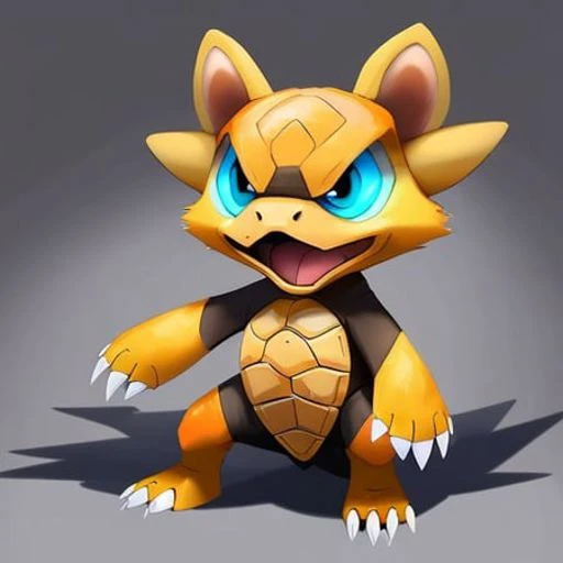(samdoesarts style:1.3) a angry cyan (posion:1.2) turtle Pokemon with beige hair, glowing eyes, Savanna, highly detailed, intricate
