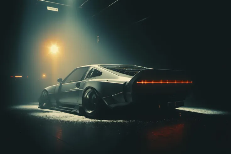 (intrincated details:1.5), (photorealistic), (masterpiece), (photography),  cinematic lighting, (hyperrealistic:1.2), 8K, 300mm
vehicle focus, cyberpunks car, cyberpunk alley, ground vehicle, motor vehicle, , scenery, solo, night time, wide tyres, autonomous vehicle,(car led lights), steam coming out of the exhausts, (lens flare, film noise, diffused glow.1.5), (reflections and shine:1.5), (diffraction and chromatic aberration:1.5), (without license plate), (extremely shiny car paint), (tires with a lot of negative camber), Drone Cars, simetric design
sparks floating, (dust and scratches film:1.2), (vintage color grading:1.3), dense environment, (old photo style)
 <lora:Drone_Cars_XL:1>  SK_ANALOGFILM <lora:add_detail:2>