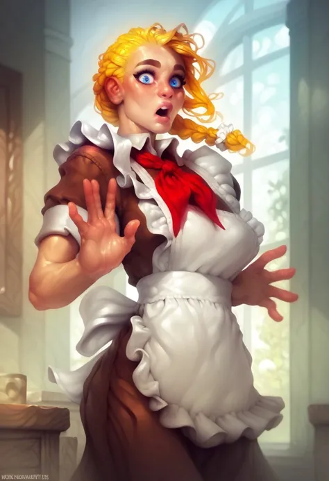 score_9, score_8_up, score_7_up, score_6_up, calm style, source_cartoon, source_western, <lora:CalmXL:0.7> BREAK
<lora:Soviet_Schoolgirl_Uniform:0.7> surprised face, blue eyes, soviet schoolgirl uniform, frilled apron, frilled hair scrunchie, red neckerchief, blonde golden hair, thick braid, wide hips, sexy pose
