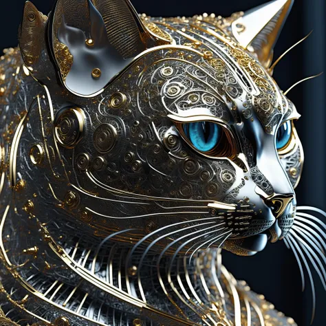 masterpiece, a close photo of an cat , in w1r3d style, intricate detailes, looking at viewer <lora:w1r3d_v1 - copia:1>