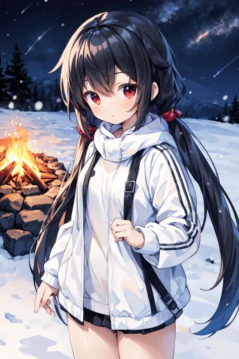 (masterpiece:1.2),best quality,extremely detailed,
BREAK
cute girl,(petite:1.3),solo,shiny skin,small breasts,very long hair,twintails,
detailed eyes,perfect anatomy,
cute eyes,(red eyes:1.3),(black hair:1.4),
BREAK
winter clothes,
BREAK
snow,winter,mountain,night,galaxy sky,shooting star,campfire,
BREAK
character focus,looking at viewer,
BREAK
<lyco:Detail Tweaker:0.5>