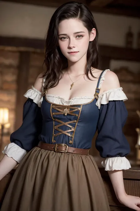 1girl, beautiful kristenstewart0618v2, heavy makeup,
(looking at viewer), (smiling:1.1),
<lora:lit:0.3>
(posing for a photo),
wearing (tavern wench outfit:1.2), (cleavage:0.8), (inside a tavern:1.2)