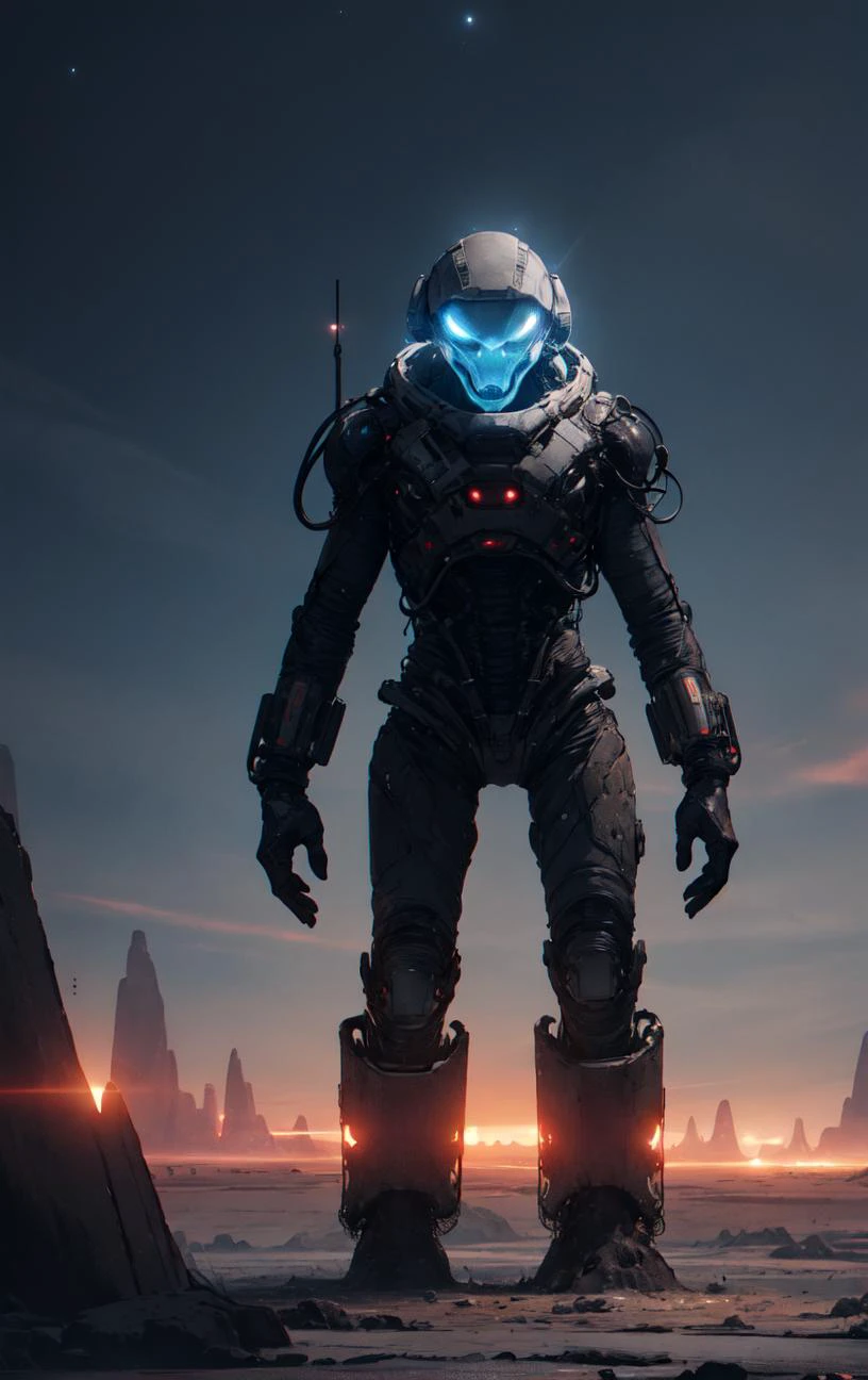 Galactic explorer discovers a dormant alien civilization on a desolate planet, hinting at ancient mysteries.