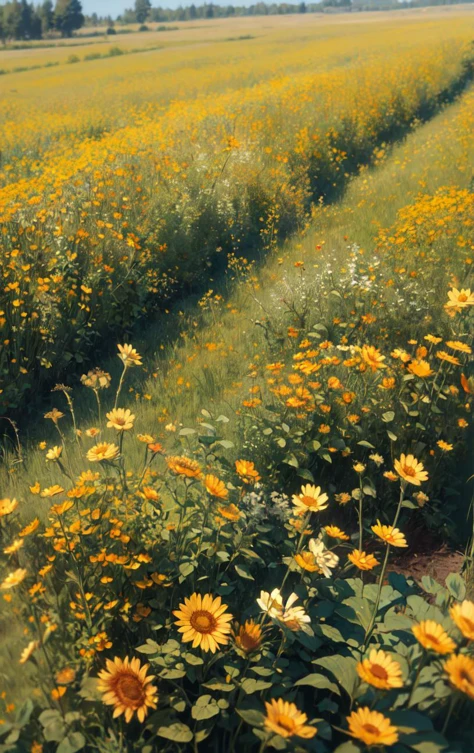 extremely detailed (((micro photo))) of a prairie at noon