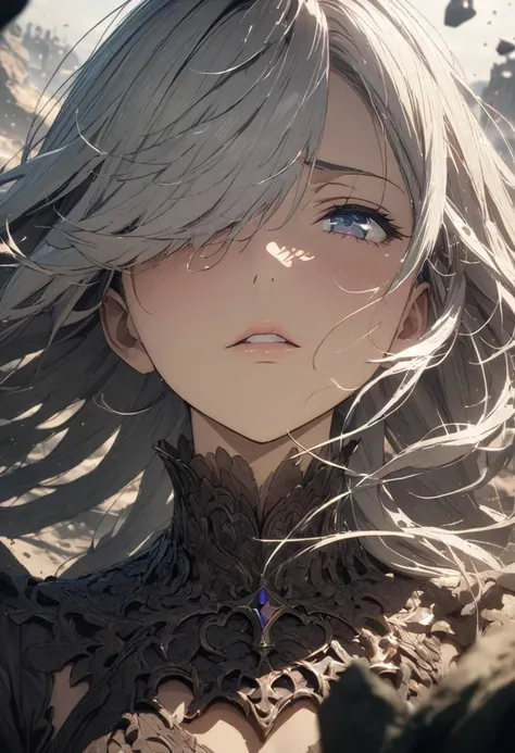 gorgeous lips, cinematic, (masterpiece), (best quality), (ultra-detailed), very aesthetic, illustration, perfect composition, intricate details, absurdres, detailed face, (anime, masterpiece, intricate:1.3), (best quality, hires textures, high detail:1.2), (4k),(incredibly detailed:1.4)
1girl, knight, beautiful detailed eyes, soft hair, long straight hair, hair over one eye, sad eyes, facing viewer, full lips, battlefield, debris, mesmerizing, depth of field, soft bloom, cinematic lighting, volumetric fog, sharp <lora:LCMTurboMix2fix:1>