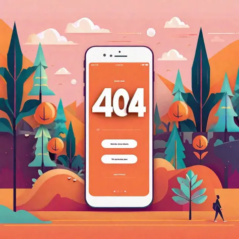 The 404 Error Message: Design a creative, stylized version of the classic "404 Page Not Found" message.