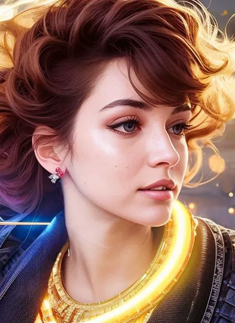 photorealistic painting ((full body)) portrait of ((stunningly attractive)) a woman at a music festival, ((perfect feminine face)), (+long colorful wavy hair), (+glitter freckles), glitter, wearing a dress, intricate, 8k, highly detailed, volumetric lighting, digital painting, intense, sharp focus, art by artgerm and rutkowski and alphonse mucha, cgsociety, (samdoesartv2:0.4), award winning half body portrait of a woman in a croptop and cargo pants with ombre navy blue teal hairstyle with head in motion and hair flying, paint splashes, splatter, outrun, vaporware, shaded flat illustration, digital art, trending on artstation, highly detailed, fine detail, intricate, analog style