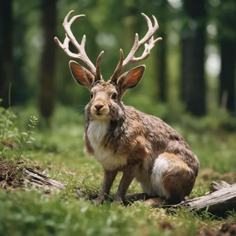 photo of a wolpertinger, Fujichrome Provia 100F, F/8, RTX, photolab