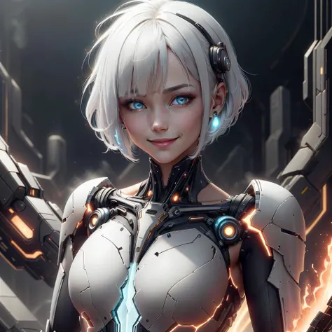 <lora:NeoFuturisticTech-20:0.7>,neotech,sleek,
<lora:MagmaTech-20:0.7> MagmaTech, lava,
scholar , scroll, 1girl,long hair, blue skin,white hair, glowing eyes, smile ,closed mouth, bob cut,