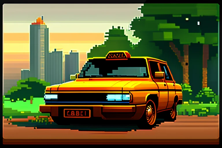 <lora:pixhell15Lora_v10:0.8>,pixelart cab, car, ortep view, <lora:theAestheticsOfPanel_v105:0.2>