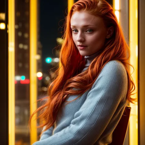 <lora:sptrn2-24:1> a photo of sptrn ,red hair, long wavy hair, wearing turtleneck sweater,close-up, masterpiece, city street, neon lights,extreme dof,bokeh <lora:add_detail:1> (add_detail:1.3)