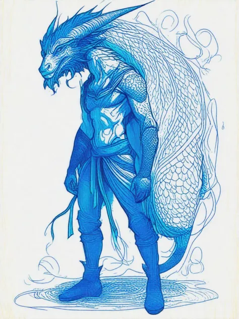 sketch, doodle, drawing, illustration, beginner level, masterpiece, intricately detailed, best quality, absurd resolution
<lora:artfullyILLUSKETCH_SDXL_V1:1.0> artllsktch, artllsktch, dragon boy, hood down, blue theme, outline, green skin, 2others, black sclera, bag, mature male, frown, ass, hair bun, pants