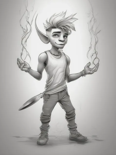 sketch, doodle, drawing, illustration, beginner level, masterpiece, intricately detailed, best quality, absurd resolution, a handsome young man, 18yo, full body, white tank, jeans, colorful background
<lora:artfullyILLUSKETCH_SDXL_V1:1.0> artllsktch, spoon, animal focus, hologram, other focus, shoes, bare pectorals, black sclera, ladle, grey background, open hands, orange eyes, spot color, tooth necklace