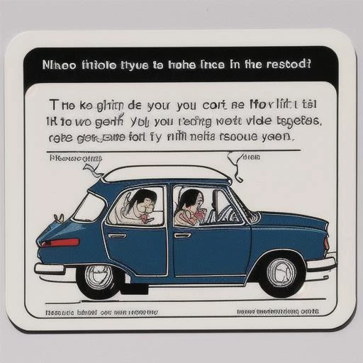 instruction card for how to have sex in a car,in the style of an airplane security instructions card,illustration,<lora:JF_Airplane_Safety_Instructions_Card_Style:0.6>