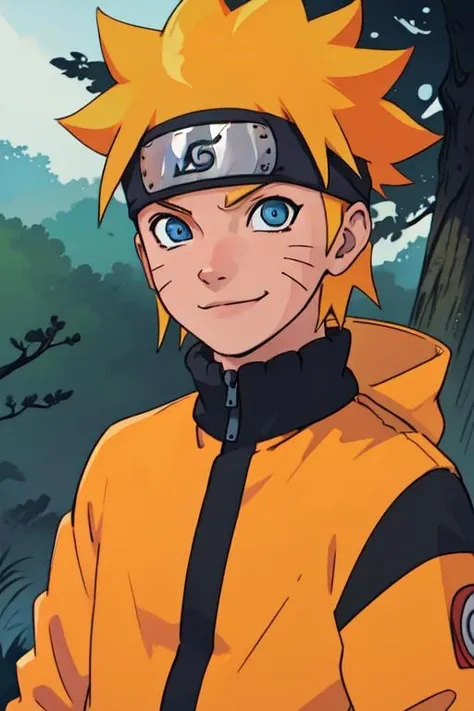 1boy, naruto \(series\), uzumaki naruto, yellow hair, short hair, spiked hair, smile, facing viewer, 2d, flat, lineart, orange jumpsuit, <lora:Naruto:0.8> <lora:more_details:-0.3>
BREAK simple forest background,