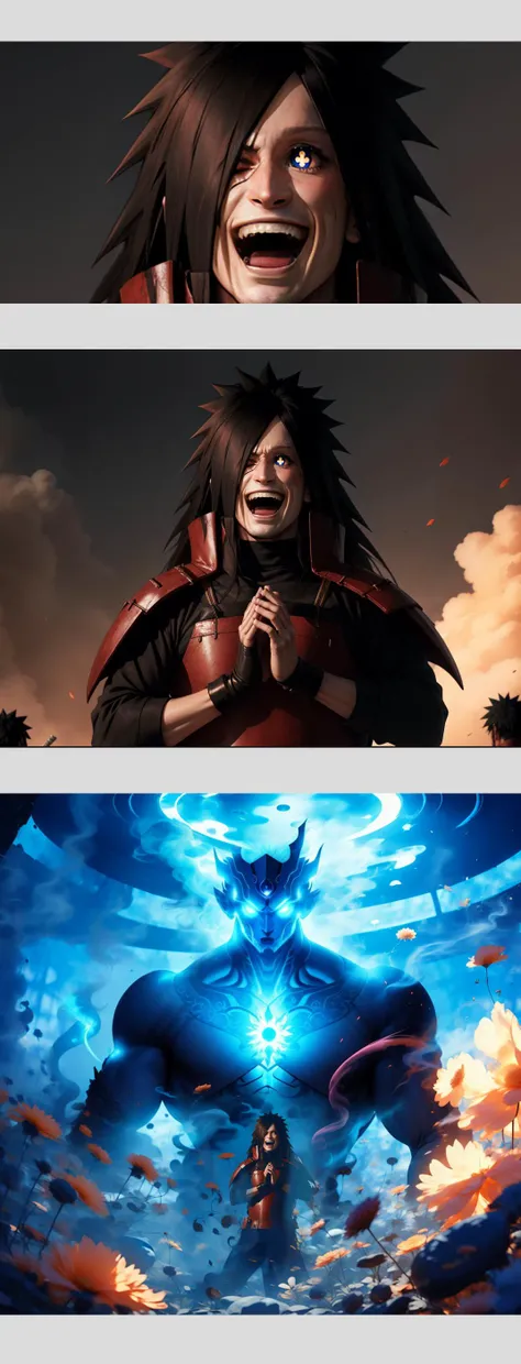 <lora:Susanoo:0.8> susanoo, ((1boy inside a glowing giant)), aura surrounding, smoke, flare, electricity, plasma <lora:flowers_20231002060558:1.0> <lora:ç¾è±é
¿:0.8> baihuaniang, flower, glove, battle field <lora:naruto_uchihamadara:0.8> uchiha madara, long hair, hair over one eye, japanese clothes, black gloves <lora:Clover Pupils t3_275668:1> clover pupils