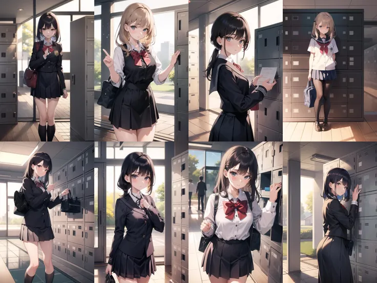 <lora:school_lockers_v0.5:1>
1girl, lockers, school uniform,, masterpiece, best quality, highly detailed