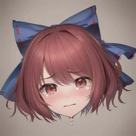 masterpiece, best quality, (sekibanki),  <lora:sekibanki-000010:0.5>, (disembodied head), (head), (tears)