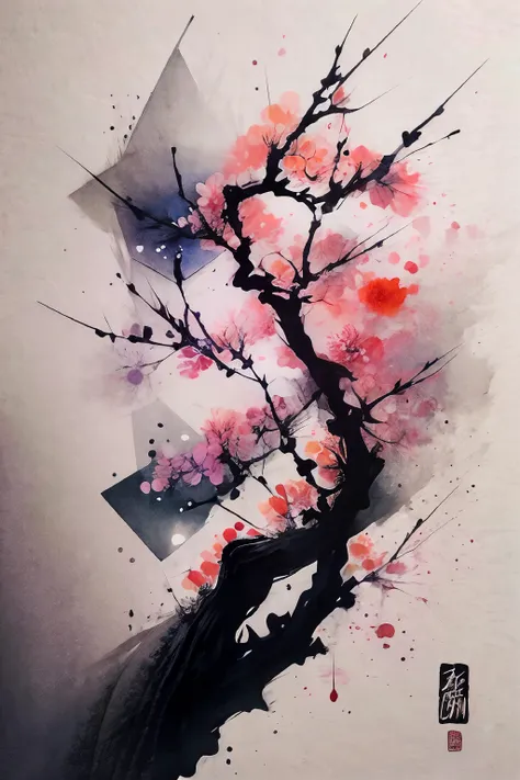 white background, hanabi, red and organe, firework, zen art, <lora:ZenLoRAV1:0.85>