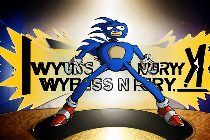 (masterpiece, best quality:1.2), sanic, no humans, IncrsWryyyyy, wryyyyyyyyyyyyyyyyyyyy, (bended knees:0.75) <lora:Sonic:0.9> <lora:WryyyyyPose:1>