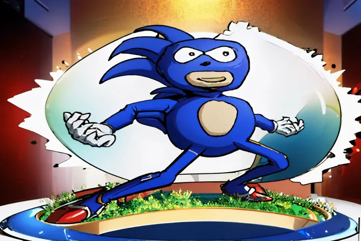 (masterpiece, best quality:1.2), sanic, no humans, IncrsWryyyyy, wryyyyyyyyyyyyyyyyyyyy, (bended knees:0.75) <lora:Sonic:0.9> <lora:WryyyyyPose:1>