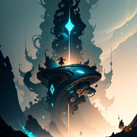 masterpiece, best quality, (extremely detailed CG unity 8k wallpaper), (best quality), (best illustration), (best shadow), absurdres, realistic lighting, (Abyss), beautiful detailed glow, art by PeterMohrBacher,