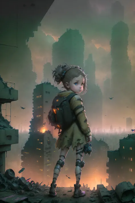 <lora:inkpunkDiffusion_Lora300:1>, <lora:epiNoiseoffset_v2:1>, broken backpack with orange color led logo and lights, rim lighting, by Greg Rutkowski and Thomas Kinkade, sharp focus, 4k, 8k, trending on artstation