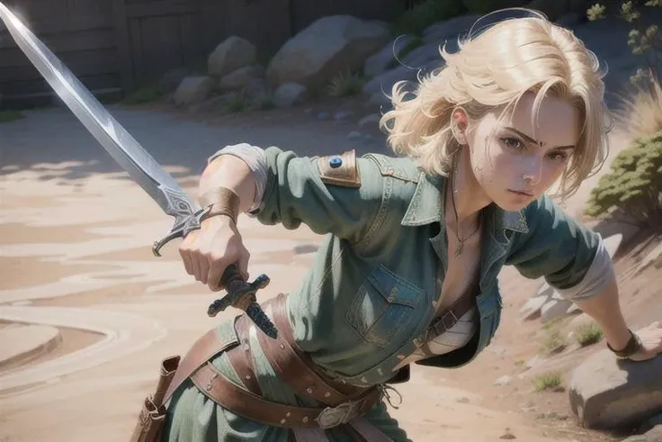(single sword weapon showcase), ((best quality)), ((masterpiece)), ((realistic)), (detailed), weathered greasy dirty, zoomed out, in frame