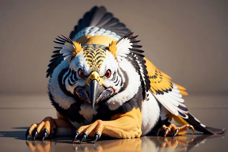 [(simple background:1.5),::5], [lion:bird:9]