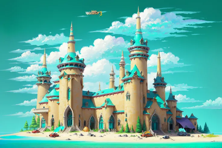 masterpiece,best quality,toon,building,simple design,Pixar style,sandbox,road,trees,water,cars,cloud,cloud shadow,science fiction,
Turquoise and Coral,<lora:toon:0.8>
