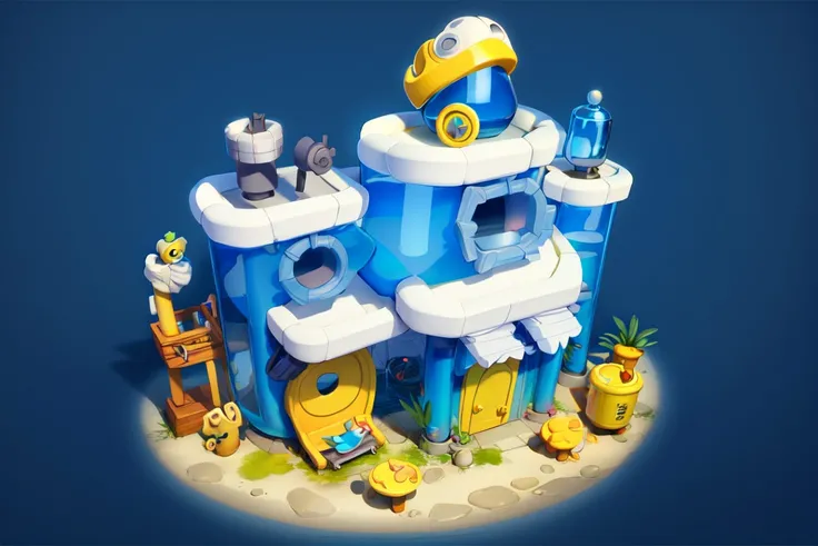 masterpiece,best quality,toon,building,Pixar style,simple design,
Blue and Yellow, Housekeeper,<lora:toon:0.8>