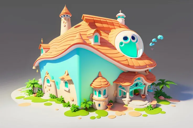 masterpiece,best quality,toon,building,Pixar style,simple design,
Peach and Mint,<lora:toon:0.8>