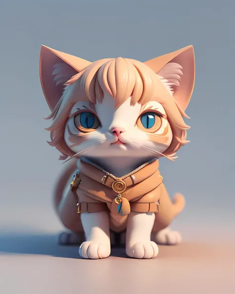 ((best quality)), ((masterpiece)), (detailed) ,animal,  ((3D model, Zbrush, complex 3D rendering super detailed)),full body,chibi, colourful, oversaturated, ultra realistic,cute, small,digital painting, digital art, art station, concept art, (colour contrast: 1.1), finest masterpiece, 8K, HDR, optical depth of field, wide light. High Contrast, Chromatic Aberration, Sharp Focus,  <lora:blindbox_V1Mix:1>, cat,