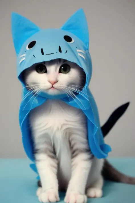 cat
cute kitten wearing an adorable shark costume --testp --upbeta