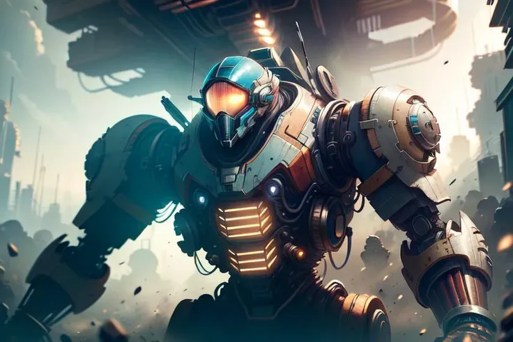 masterpiece, high quality, best quality, hyper detailed, HDR, (realism:1.1), photorealism, volumetric lighting, contrast, depth of field, sharp focus, absurdres, unreal engine
<lora:Style Retrofuturismai retrofuturismai v10:0.9> RetroFuturismAI cyborg