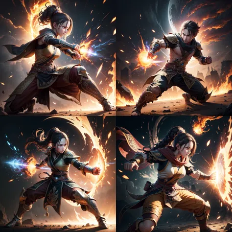 amazing,highres,hdr,extremely intricate detailed,Beautiful and detailed explosion, fighting stance,