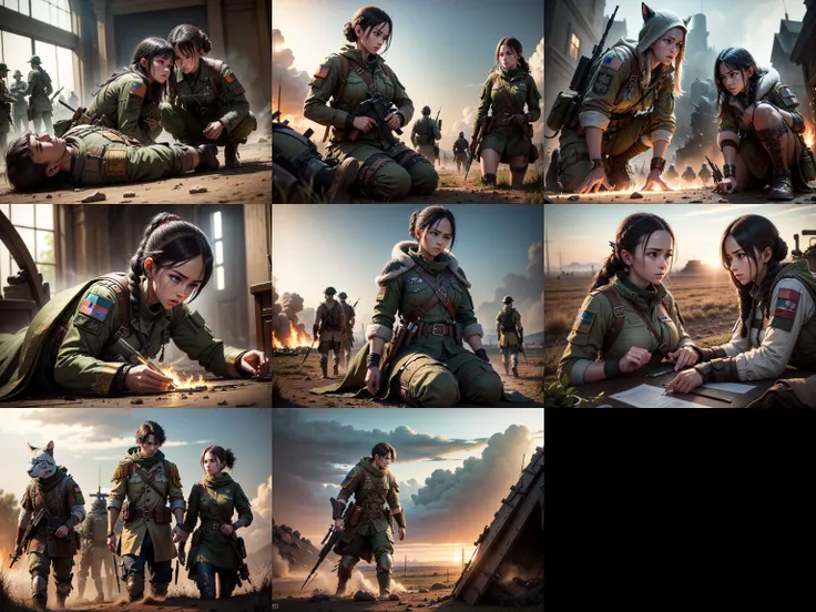 amazing,highres,hdr,extremely intricate detailed,on the battlefield
, dramatica