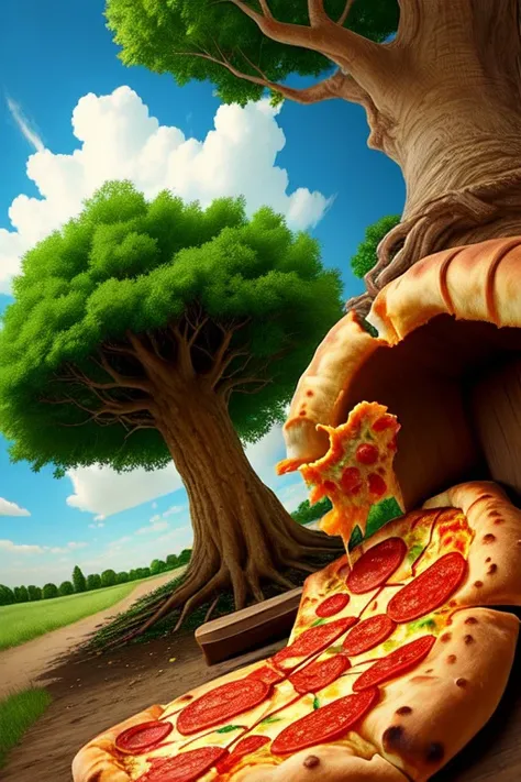 And god broke the bread and spread upon it the churned milk of the (pizza tree)