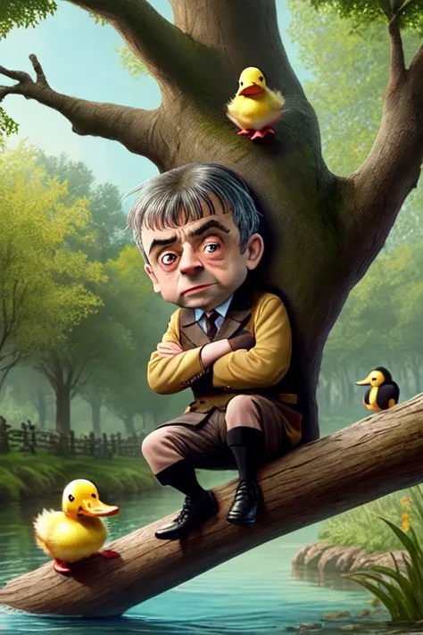 And Rowan Atkinson broke the plank and spread upon it the churned milk of the (duckling tree)