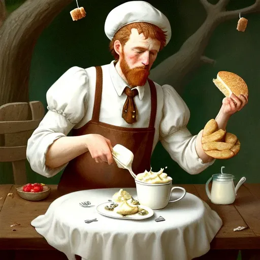 And he broke the bread and spread upon it the churned milk of the mayonnaise tree
