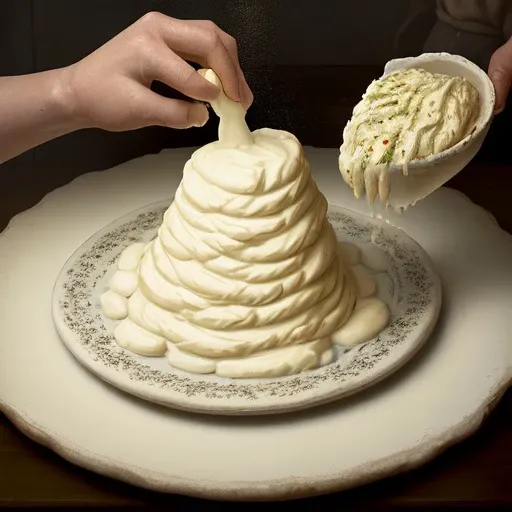 And he broke the bread and spread upon it the churned milk of the mayonnaise tree