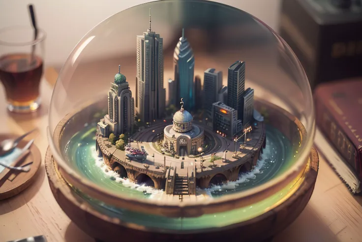 mini\(ttp\), (8k, RAW photo, best quality, masterpiece:1.2), cyberpunk city, isometric, miniature, landscape, glass bowl, <lyco:miniatureWorldStyle_v10:0.8>