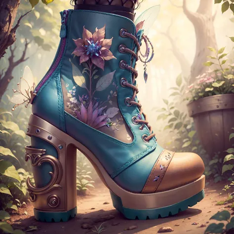 (FairyTaleAI:1.2) : (high heels, boots:1.2), product photo, design concept, intricate ; <lora:fairytaleai_v10:0.6>