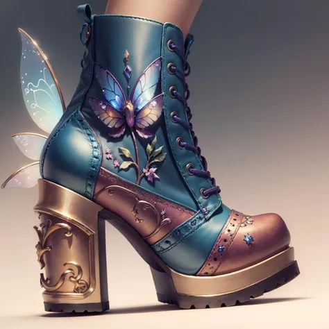 (FairyTaleAI:1.2) : (high heels, boots:1.2), product photo, design concept, intricate ; <lora:fairytaleai_v10:0.6>
