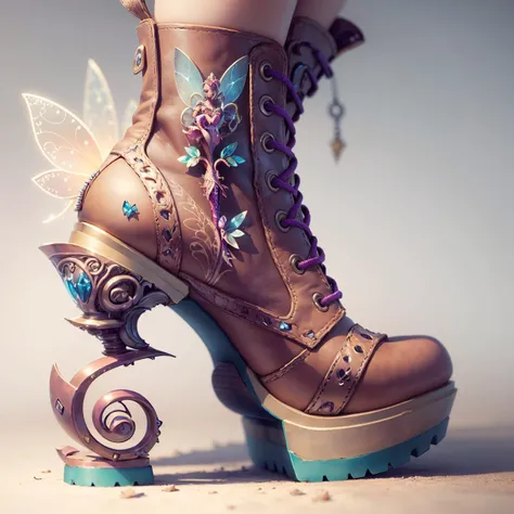 (FairyTaleAI:1.2) : (high heels, boots:1.2), product photo, design concept, intricate ; <lora:fairytaleai_v10:0.6>