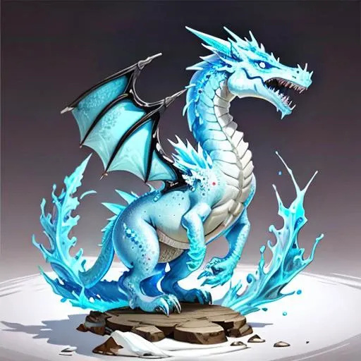 <lora:icon01_:0.85> ice dragon, fantasy art