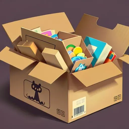 <lora:icon01_:0.6> boxes, cartoon, illustration
