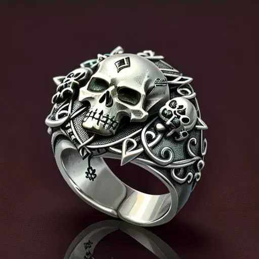 <lora:icon01_:0.7> silver skull ring, item, fantasy art
