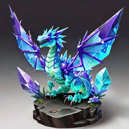 <lora:icon01_:0.97> crystal dragon, fantasy art